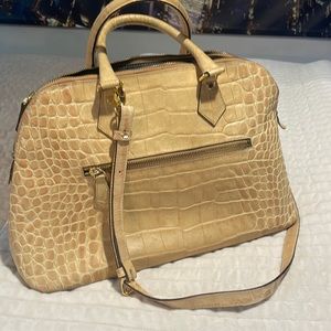Vintage Dooney & Bourke Nile Croc Embossed Satchel. Handheld or Crossbody